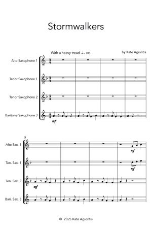 Stormwalkers | ATB or TTB Saxophone Trio