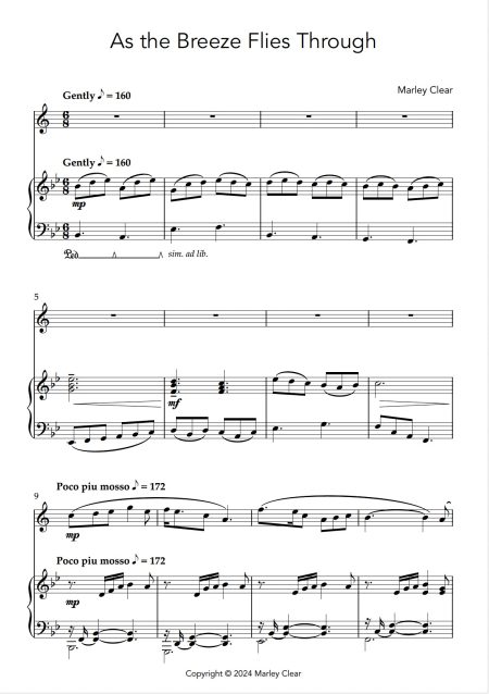 As the Breeze Flies Through - Solo for Flugelhorn (or Trumpet) with Piano - Image 2