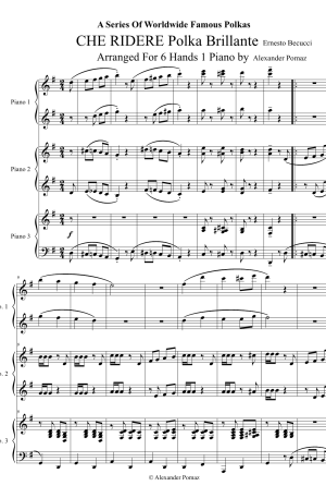 Che Ridere Polka – Ernesto Becucci – Alexander Pomaz – 6 Hands 1 Piano