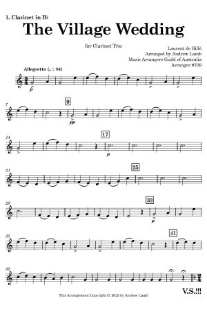 Laurent de Rillé | The Village Wedding | for Clarinet Trio