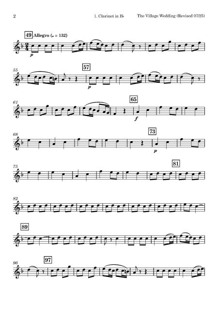 Laurent de Rillé | The Village Wedding | for Clarinet Trio - Image 3