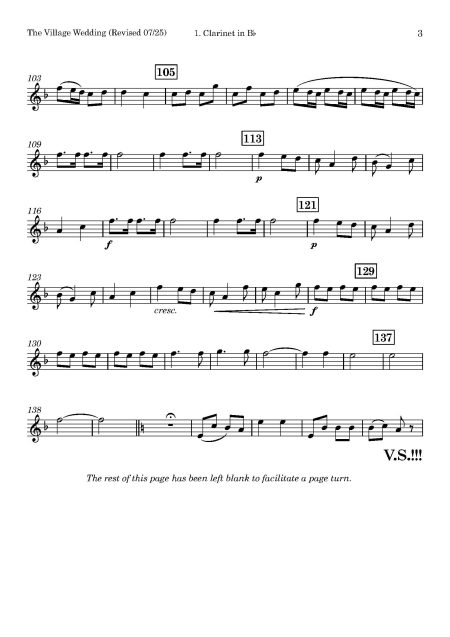 Laurent de Rillé | The Village Wedding | for Clarinet Trio - Image 4