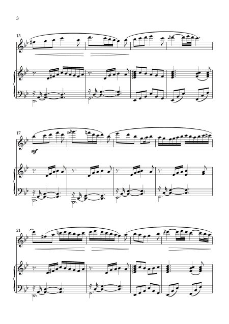 As the Breeze Flies Through - Solo for Flute and Piano - Image 3
