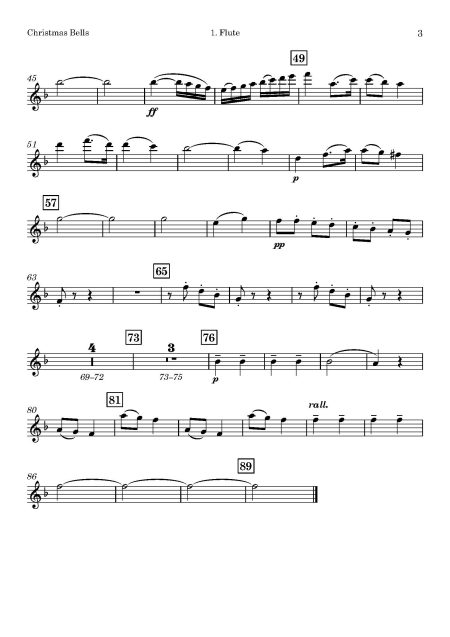 George Job Elvey |Christmas Bells | for Wind Quintet - Image 3