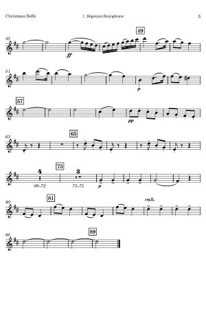 George Job Elvey | Christmas Bells | for Saxophone Quintet