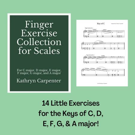 Finger Exercise Collection for Scales: C, D, E, F, G, and A Major