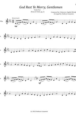 Christmas for Everyone: Piano and Violin Duets