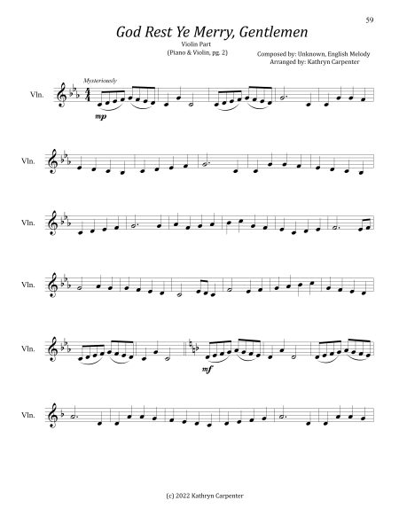 Christmas for Everyone: Piano and Violin Duets - Image 3
