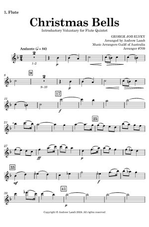 George Job Elvey | Christmas Bells | for Flute Quintet