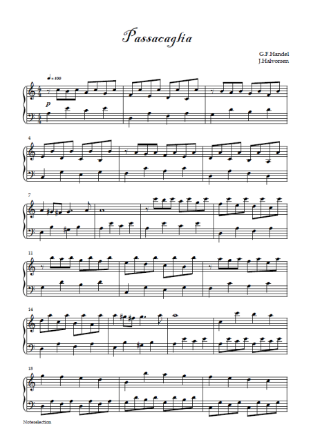 Passacaglia – Simplified Piano Arrangement (Handel-Halvorsen) | PDF Sheet Music - Image 2