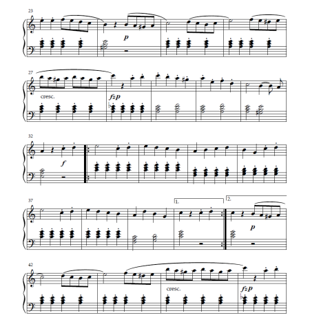 Mozart – Rondo Alla Turca | Simplified & Shortened Version | Piano Sheet Music PDF - Image 2