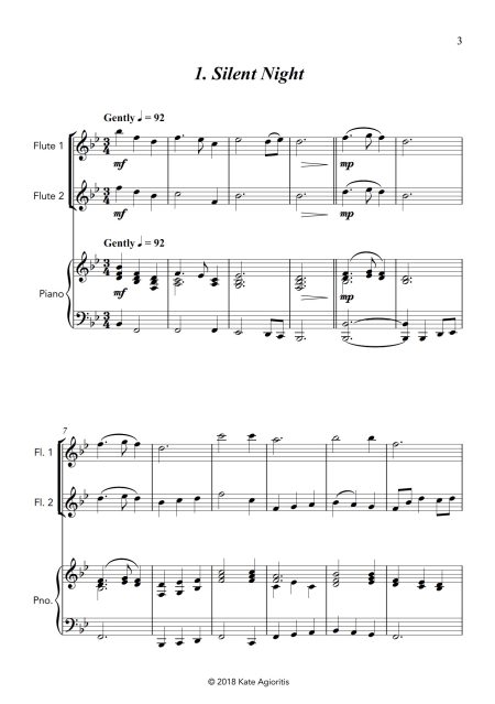 Carols for Two - 15 Carols for Flute Duet with Piano Accompaniment - Image 3