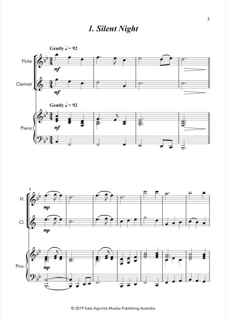 Carols for Two | 15 Carols for Flute/Clarinet Duet with Piano Accompaniment - Image 3