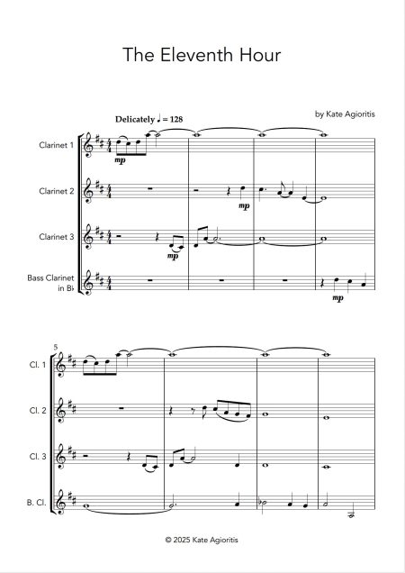 The Eleventh Hour | Clarinet Quartet - Image 2