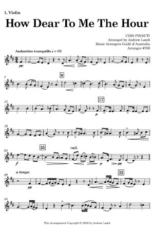 Ciro PINSUTI | How Dear to Me the Hour | for String Quartet