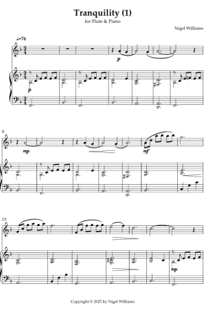 Tranquility (1), for Flute & Piano