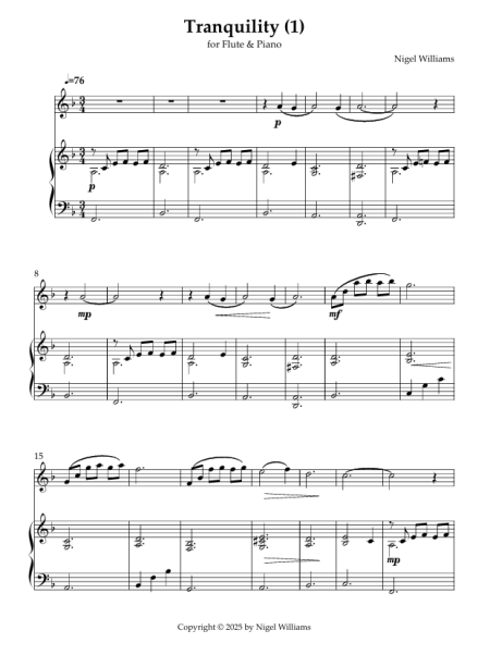Tranquility (1), for Flute & Piano