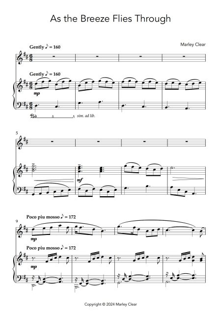 As the Breeze Flies Through | Solo for Violin and Piano - Image 2