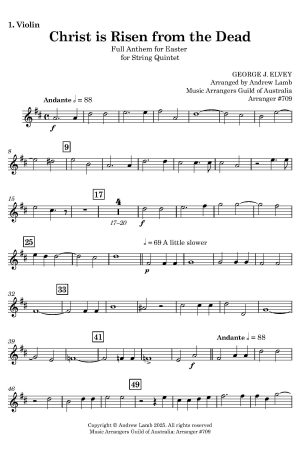 George ELVEY | Christ is Risen | for String Quintet