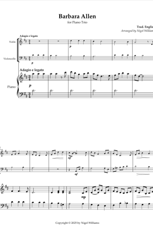 Barbara Allen, for Piano Trio
