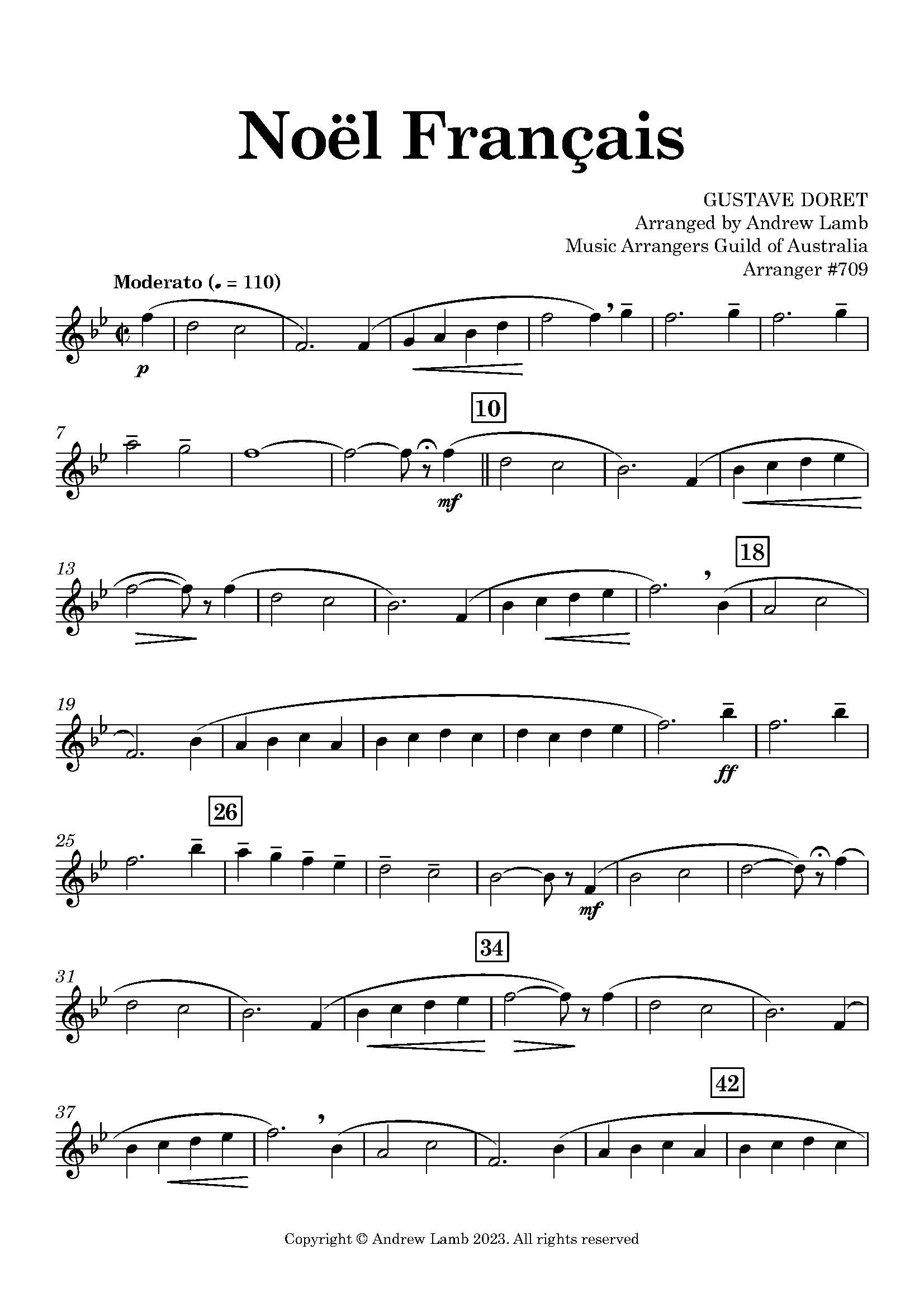 Gustave Doret | Noël Français | for Clarinet Quartet Gustave Doret | Noël Français | for Clarinet Quartet - Image 2