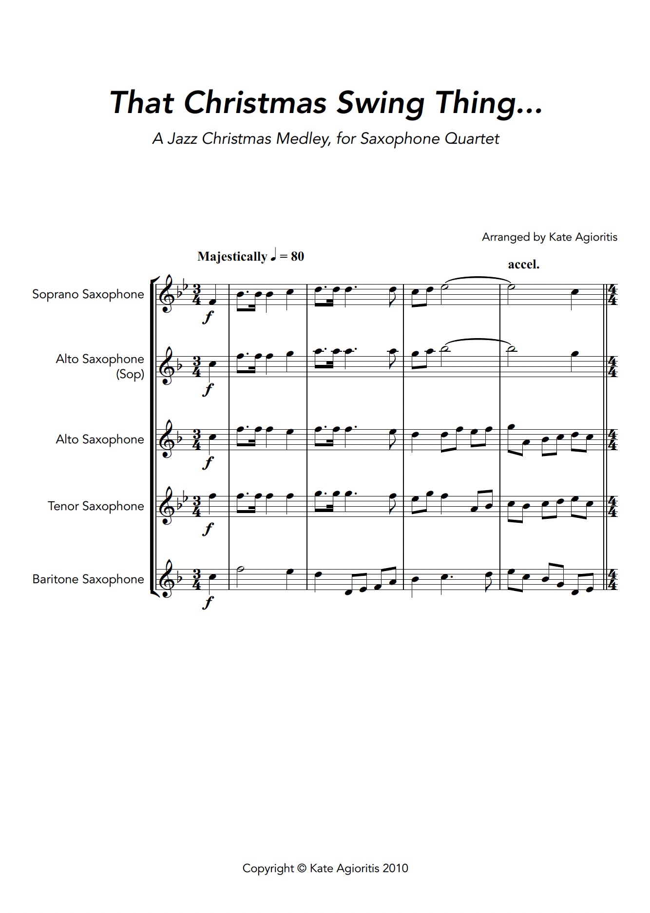 That Christmas Swing Thing... For Saxophone Quartet