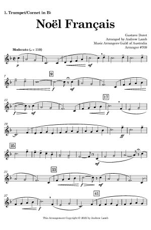 Gustave Doret | Noël Français | for Brass Quartet