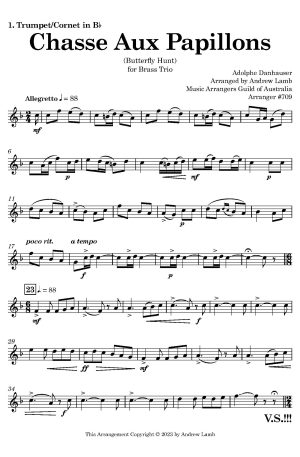 Adolphe Danhauser | Butterfly Hunt | for Brass Trio