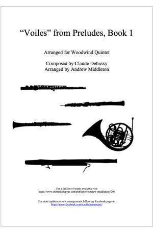 Voiles arranged for Wind Quintet