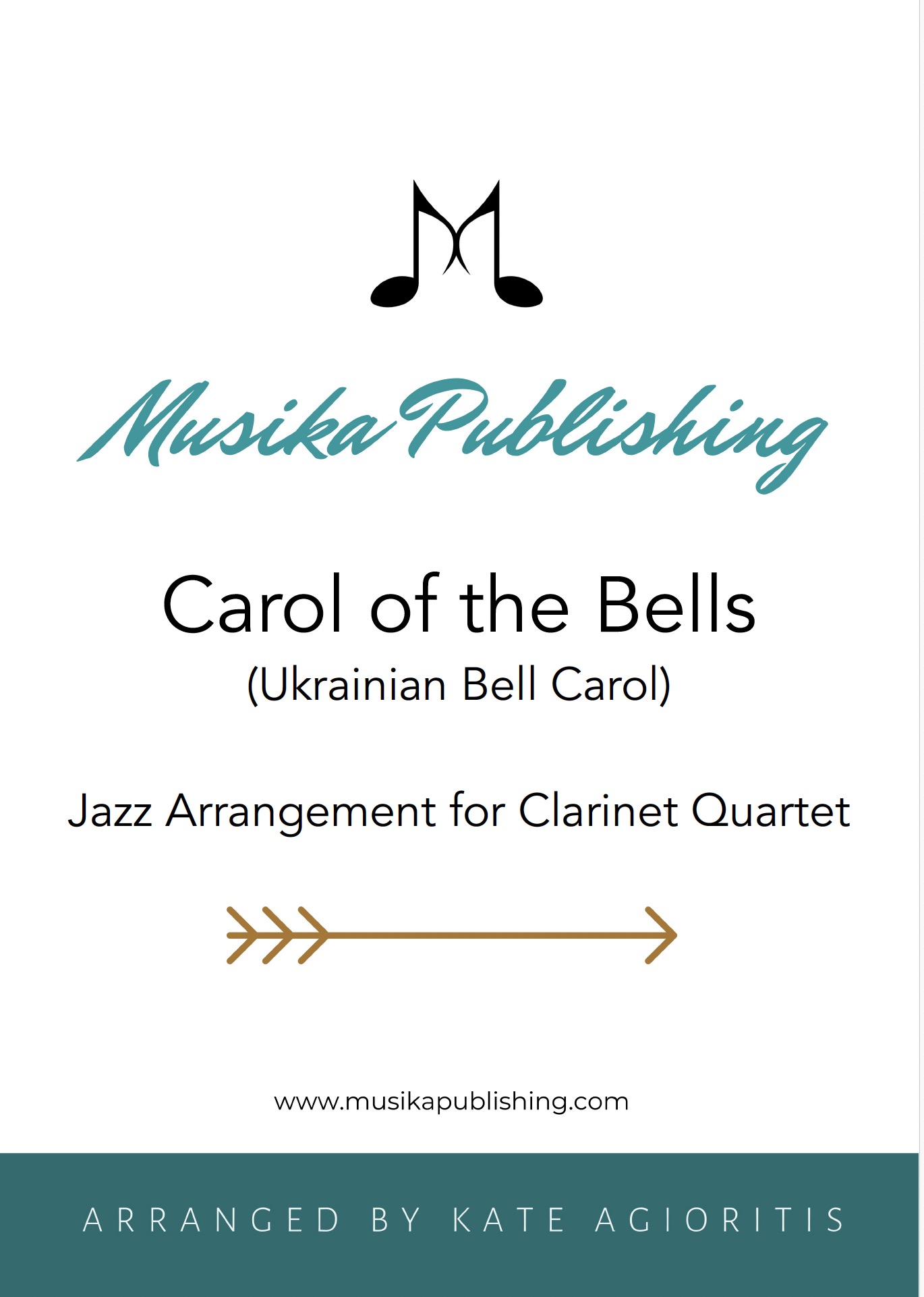 Carol of the Bells (Ukrainian Bell Carol) - Jazz Arrangement for Clarinet Quartet