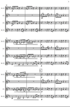 Tango for Clarinet Quartet. ( 2 options- see below in description)