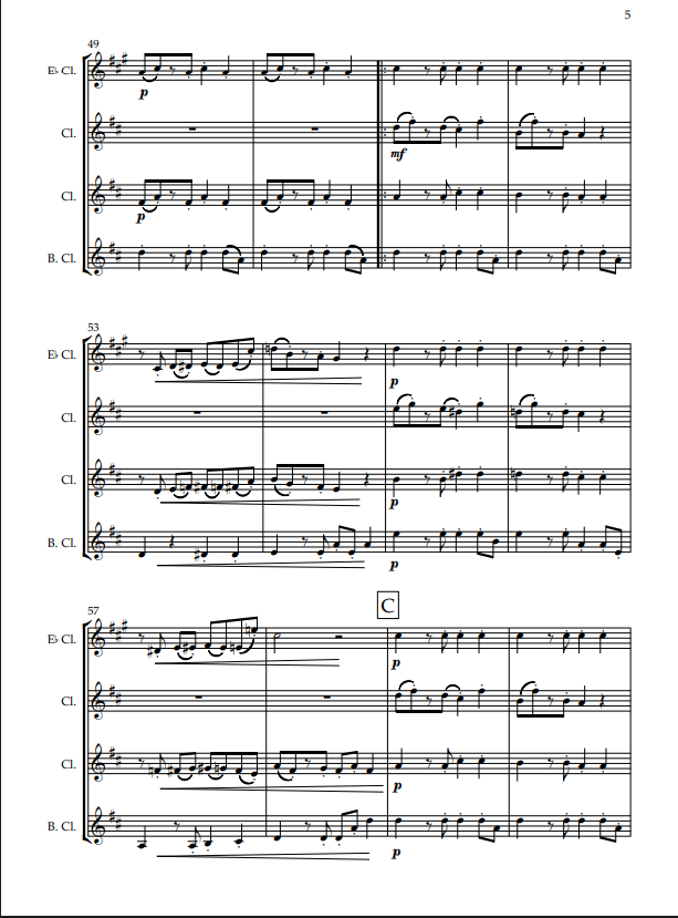 Tango for Clarinet Quartet. ( 2 options- see below in description) - Image 3