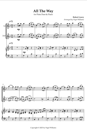 All The Way, for Flute Duet & Piano