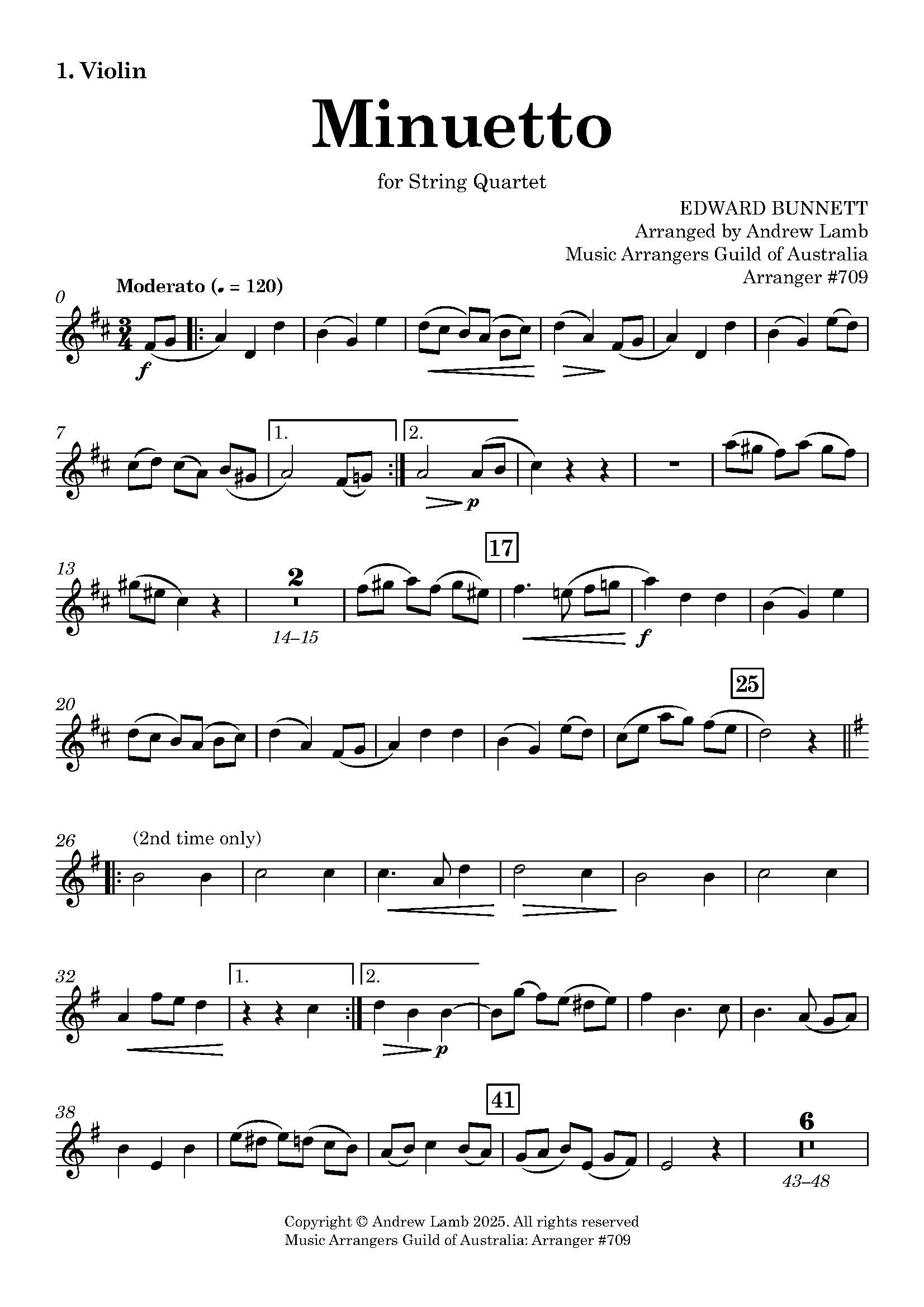 Edward BUNNETT | Minuetto | String Quartet - Image 2