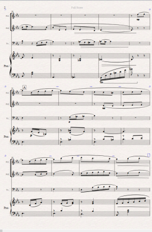 Olivia’s Waltz for Mixed Quartet (2 Flutes, Cello and Piano).