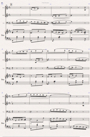 Olivia’s Waltz for Mixed Quartet (2 Flutes, Cello and Piano).