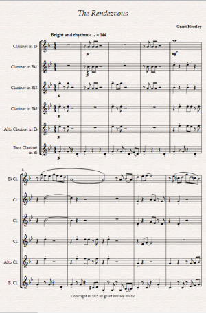 The Rendezvous For Clarinet Choir.