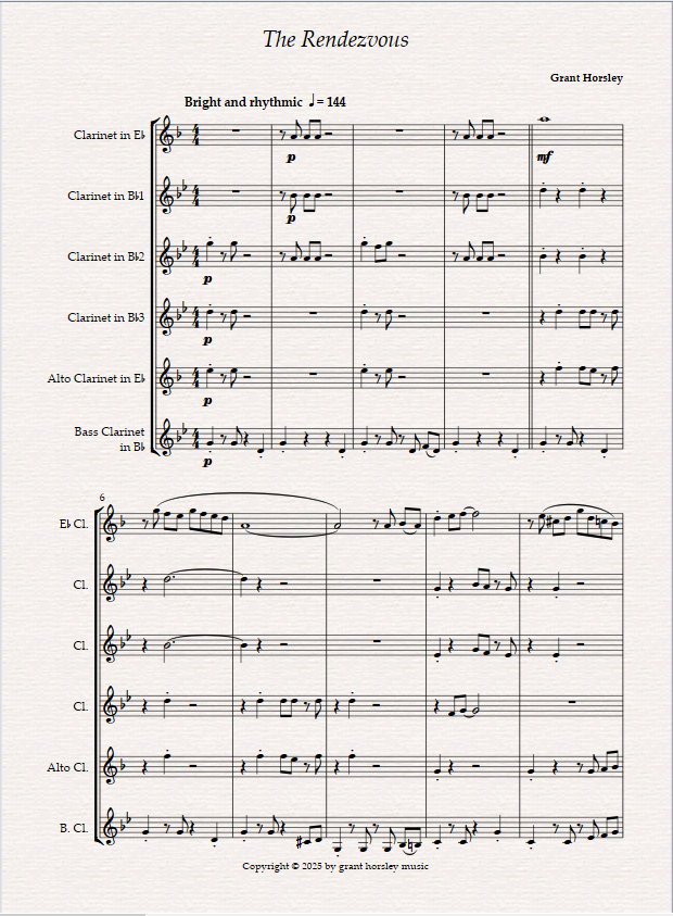 The Rendezvous For Clarinet Choir. The Rendezvous For Clarinet Choir. - Image 2