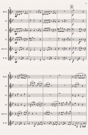 The Rendezvous For Clarinet Choir.