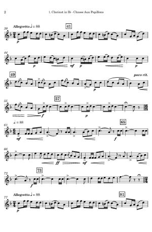 Adolphe Danhauser | Chasse Aux Papillons | for Clarinet Trio