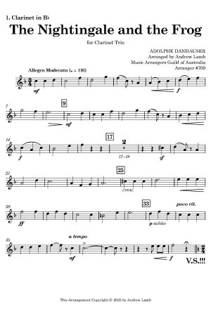 Adolphe Danhauser | The Nightingale and the Frog | for Clarinet Trio