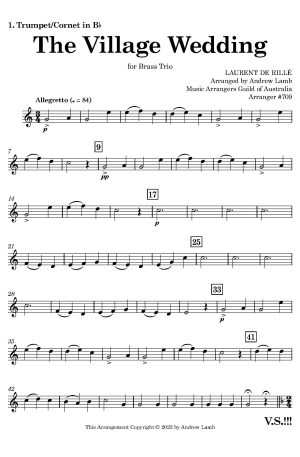 Laurent de Rillé | The Village Wedding | for Brass Trio