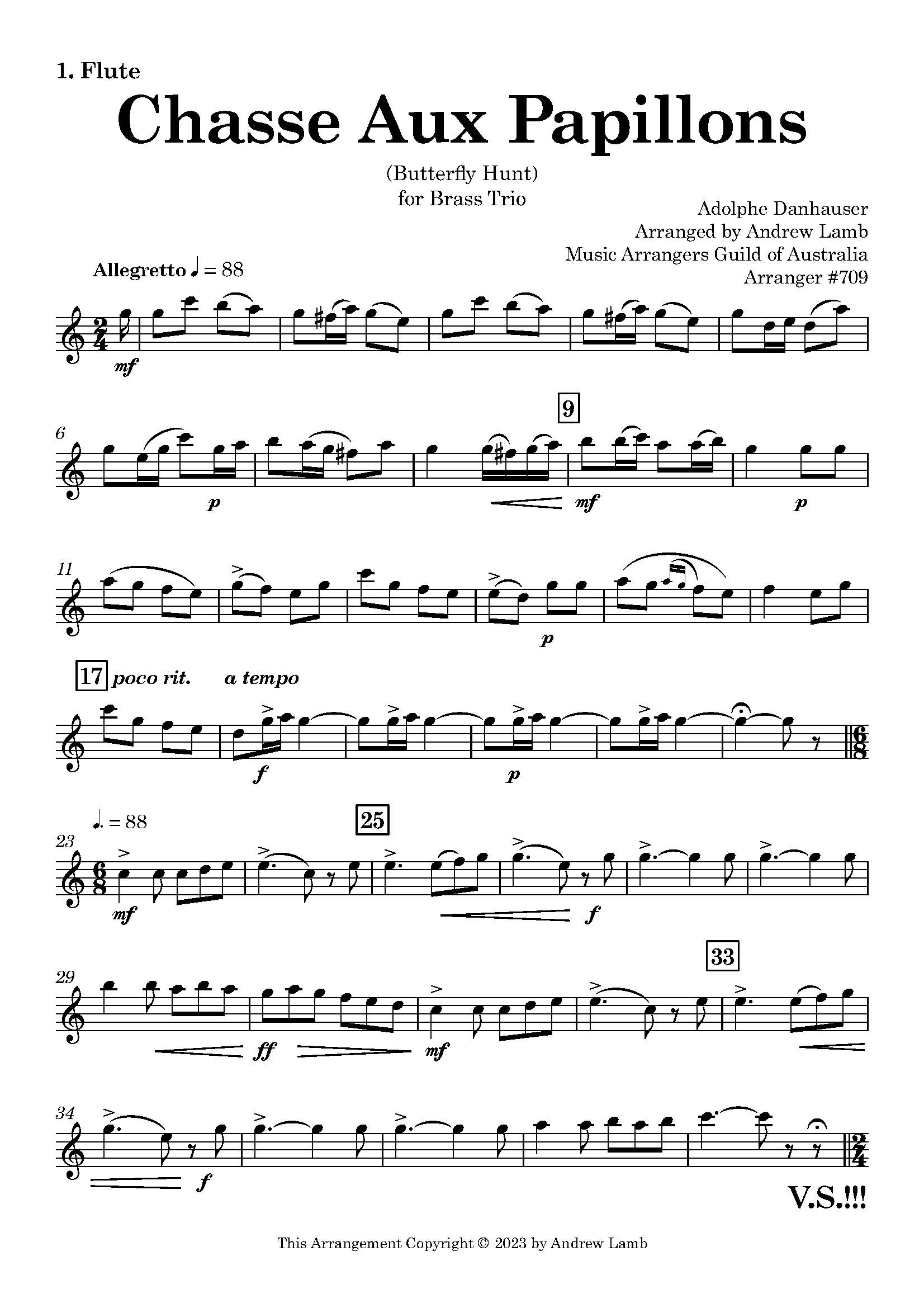 Adolphe Danhauser | Butterfly Hunt | for Flute Trio - Image 2