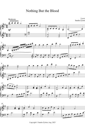 Nothing But the Blood – Intermediate Piano Solo