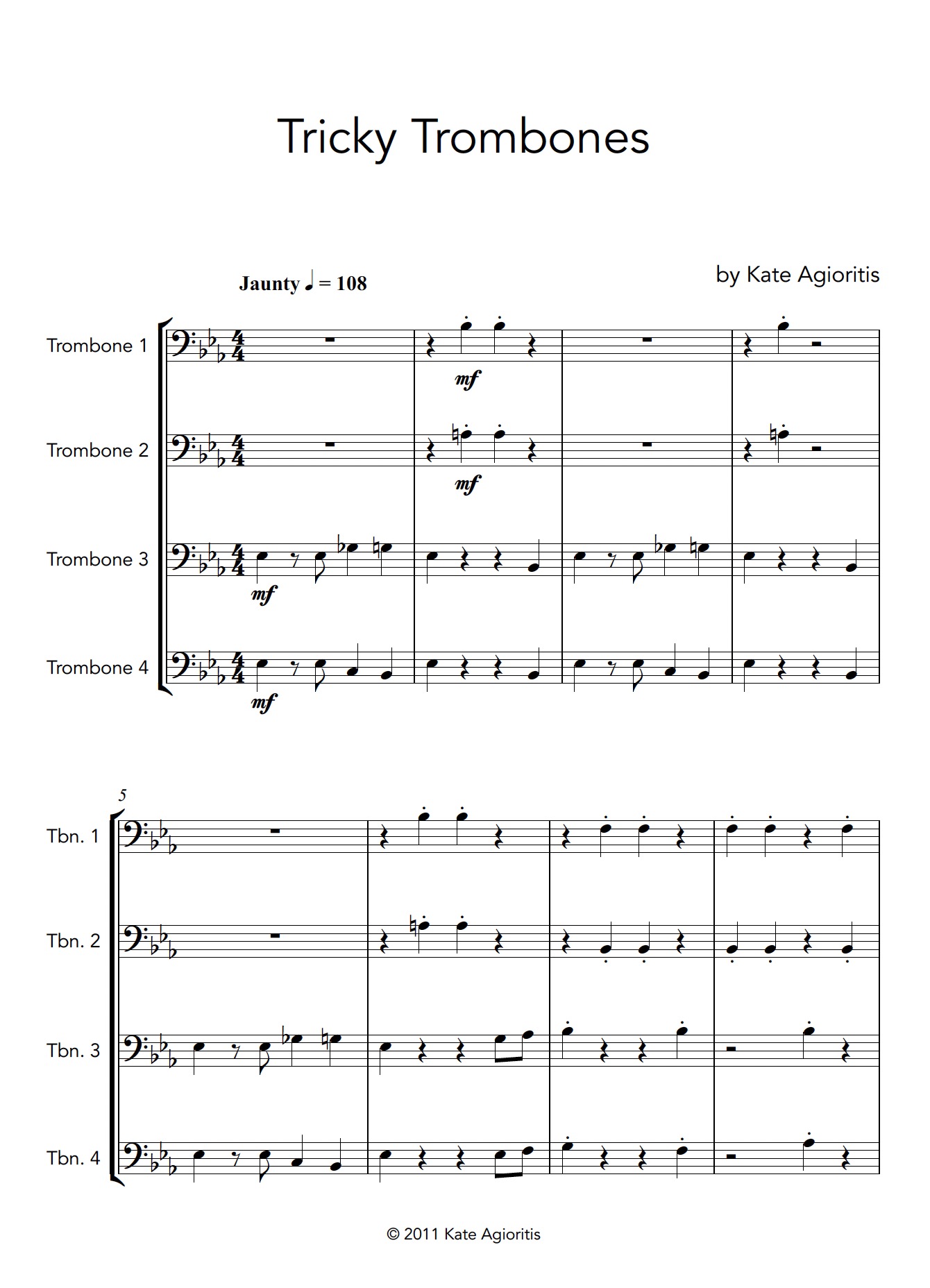 Tricky Trombones | Trombone Quartet