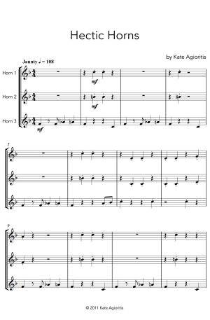 Hectic Horns – Horn Trio