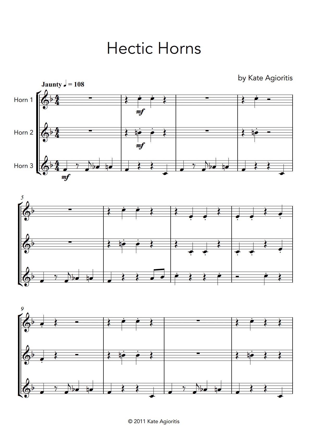 Hectic Horns – Horn Trio Hectic Horns – Horn Trio