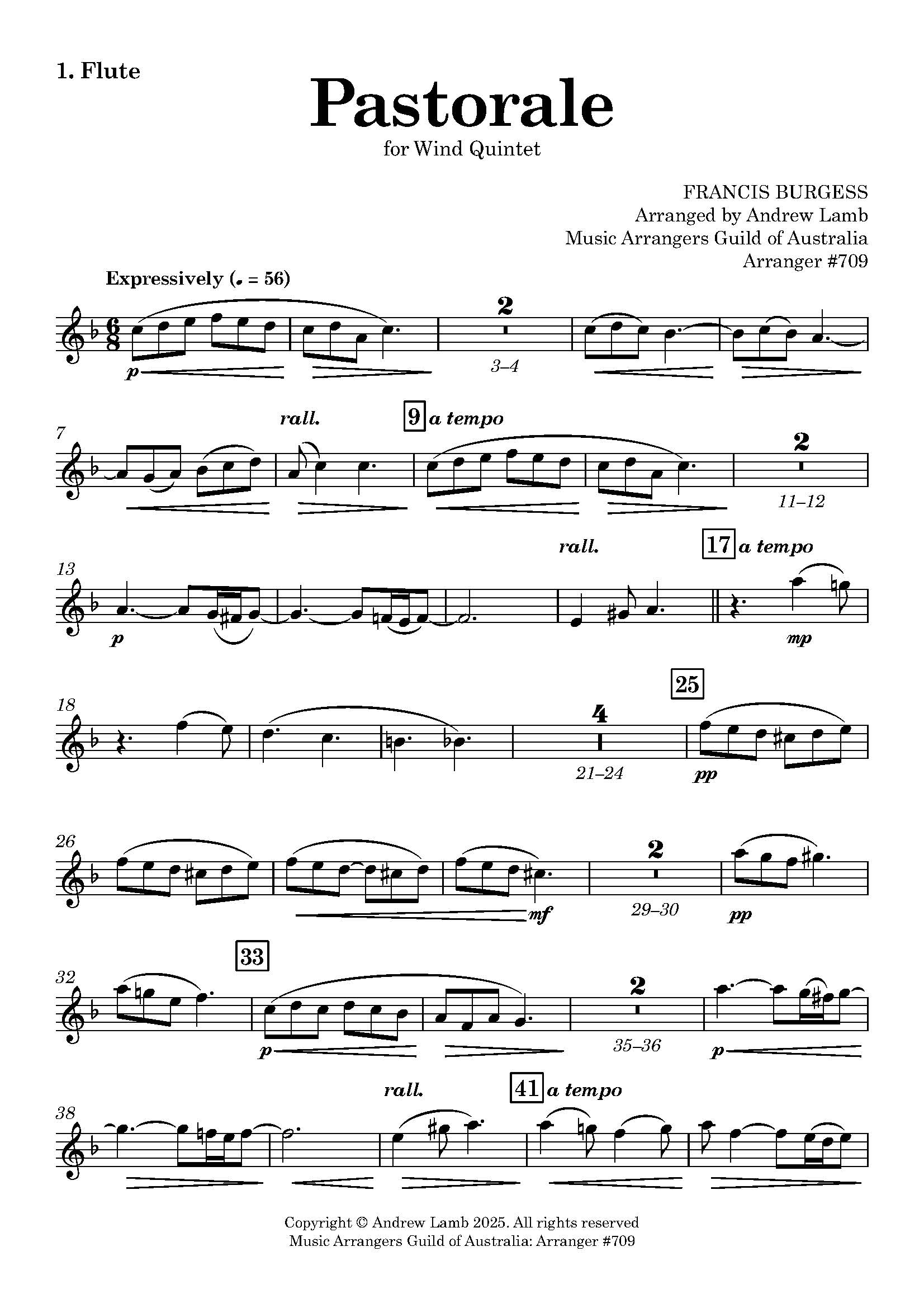 Francis Burgess | Pastorale in F | for Wind Quintet - Image 2