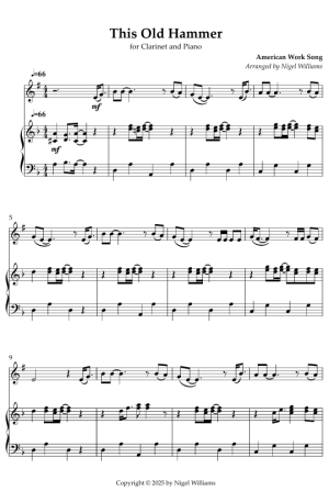 This Old Hammer, for Clarinet & Piano