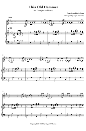 This Old Hammer, for Trumpet & Piano